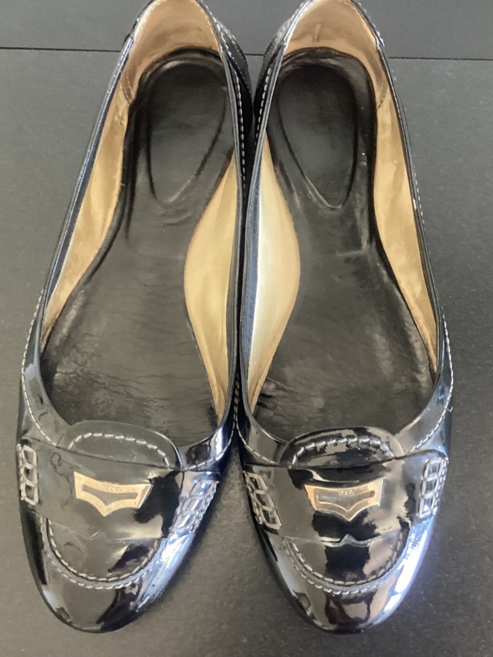 Tod’s Black Patent Flats